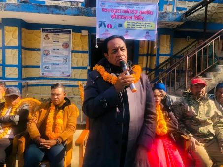 बागलुङको ढोरपाटनका नागरिकको एक्सरेद्वारा छाति रोगको खोजपड्ताल